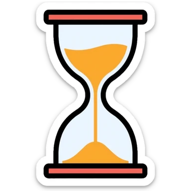 simple hourglass sticker