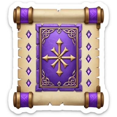 glitter purple Runic Manuscript sticker