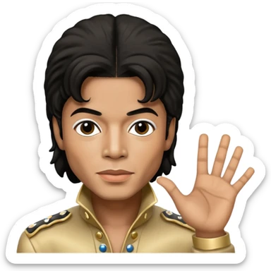 michael jackson with micro sticker