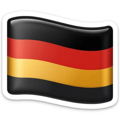 German flag but replace the red for white sticker