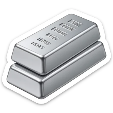 platinum bars, silver text sticker