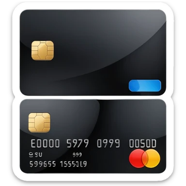black credit card, no text sticker