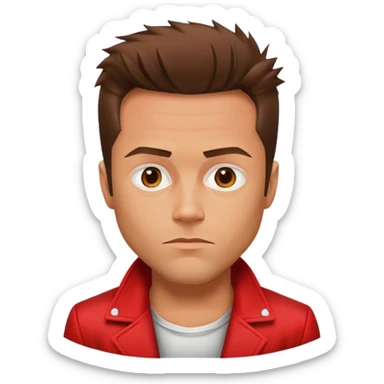 Tyler Durden wearing red jacket sticker