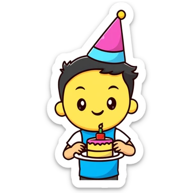 17 birthday boy sticker