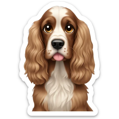 Cocker spaniel tips of ear hair black  sticker