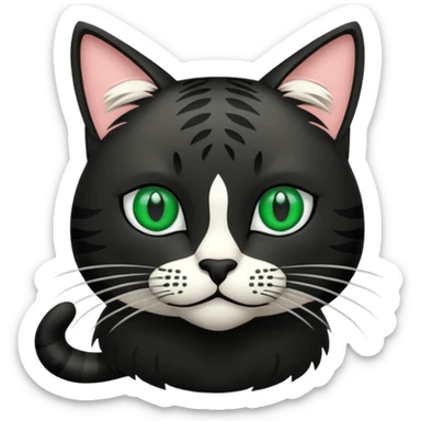 Katze sitzt auf bank sticker