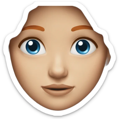 Redhead with blue eyes sticker