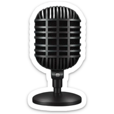 podcast microphone on table sticker