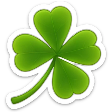 gold-outline-four-leaf-clover sticker