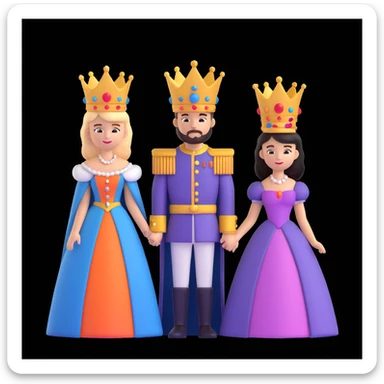 disney king and queen posing sticker
