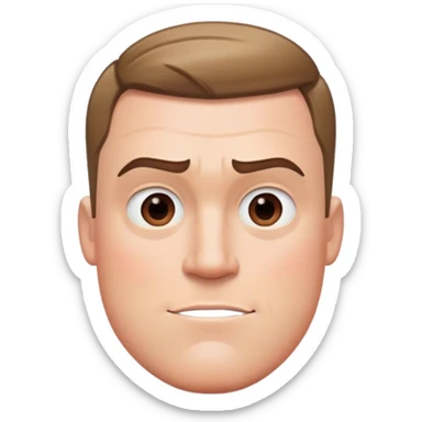 Realistic Mr incredible head without eye mask or suit but with straight face and haircut sticker