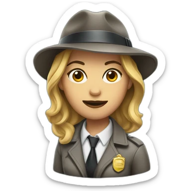 Detective woman sticker