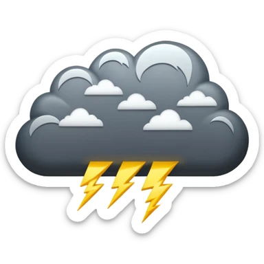 A thunderstorm cloud flashing with bright lightning.
























































 sticker