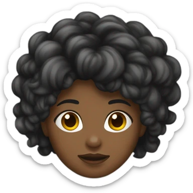 une jeune fille au cheuveux noir avec des taches de rouseur sticker