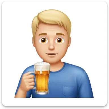 A man drinking beer sticker