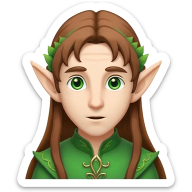 male elf with long ears sticker