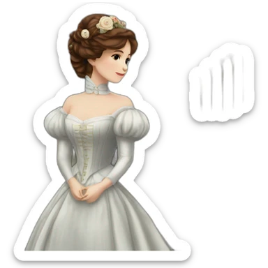 Anna Karenina near a train from Tolstoy's book Anna Karenina sticker