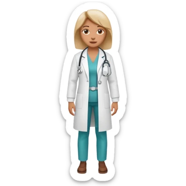 doctora mujer cuerpo completo sticker