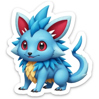 Plagg-Tikki-Spike-Trixie-Fakémon-Pokémon-animal-hybrid-fusion-creature (full body) sticker