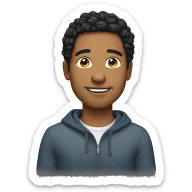 a mixed race man who spins sticker