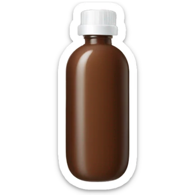 brown gel bottle sticker