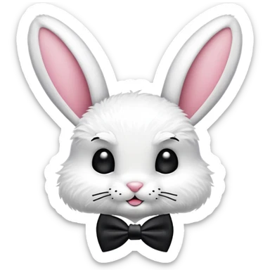 playboy bunny wearing bow tie logo (side view) sticker