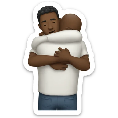 white hugs sticker