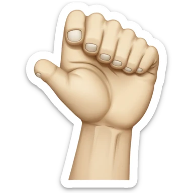 back of veiny fist rearview sticker