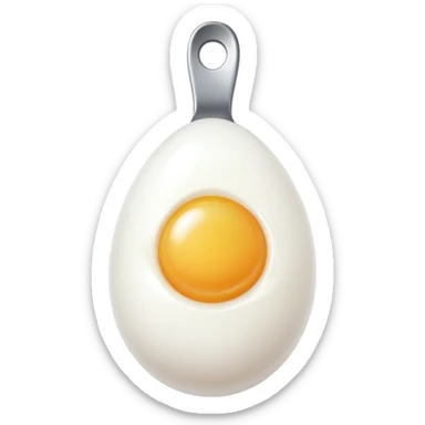 Spoon with egg head  sticker