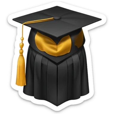 birrete de graduació sticker
