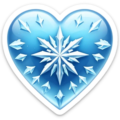 Corazón congelado sticker
