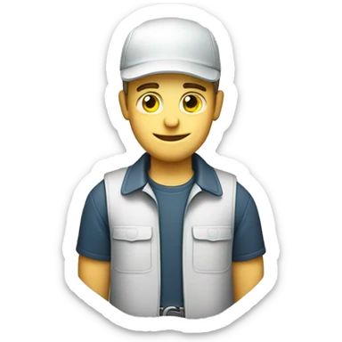 white male auto repairman with a repair wrench sticker
