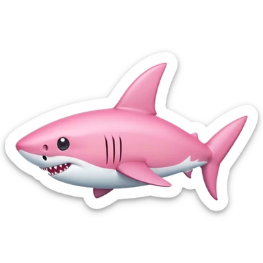 Bow on a pink shark sticker