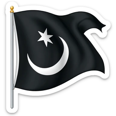 Shahada flag black sticker