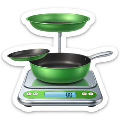 modern Scales with Green Pans, sticker