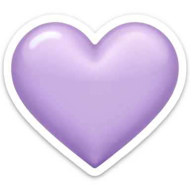 pastel lilac heart sticker