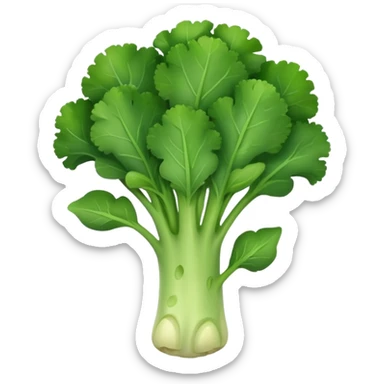 A baby broccoli not wearing a diaper sticker