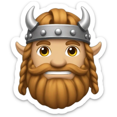 Vikingo con hacha sticker