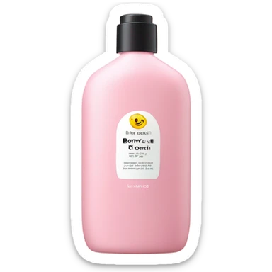 Aesthetic pink body wash pastel color sticker