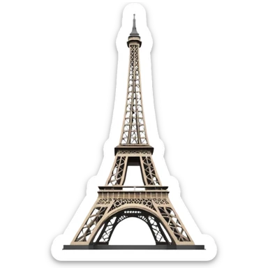 MENARA EIFFEL ICONIC BUILDING WITHOUT BACKGROUND sticker