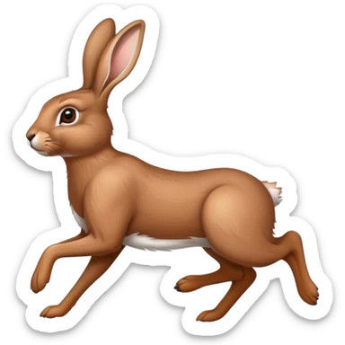 Running hare sticker