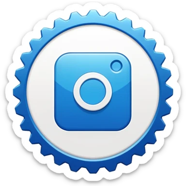 A high-resolution 2D icon of an Instagram-style verified badge. 8 jagged circle sticker
