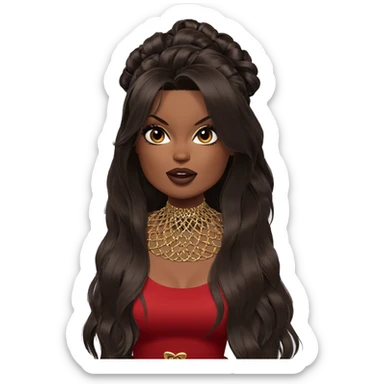dark-skinned beauty in dress sticker