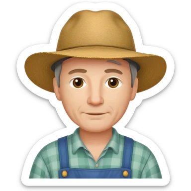 Puritan farmer male middle age sticker