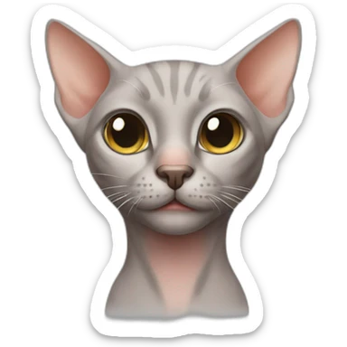 Hairless cat sticker