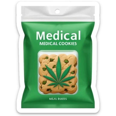 Weed pound baggie with the name medical cookies on it

 sticker
