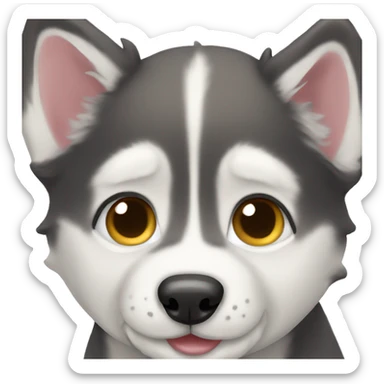 Husky puppy sticker
