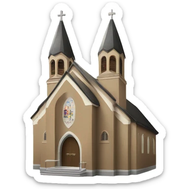Church with beers sticker