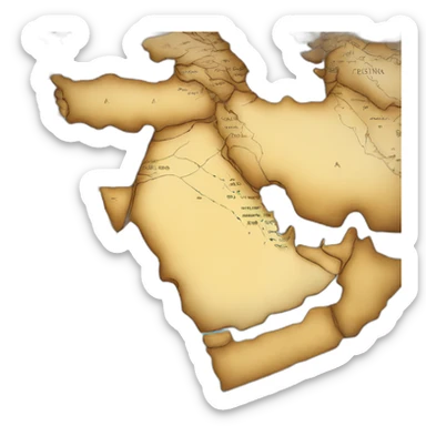 middle east map without palestine sticker
