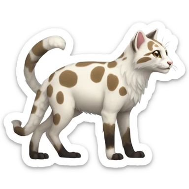 Modern Feral Rare Fantasy Vernid-Trico-species by LiLaiRa, random markings, full body sticker